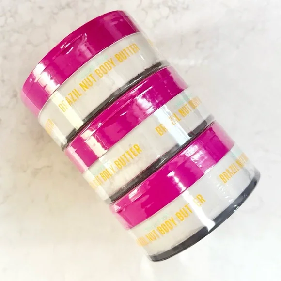 SEALED! 3x Trader Joe's Brazil Nut Body Butter, 8oz. Pistachio, Caramel, Limited - Picture 3 of 4
